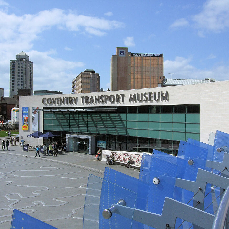 Coventry Transport Museum by Jim Linwood: https://commons.wikimedia.org/wiki/File:Coventry_Transport_Museum_%281%29.jpg